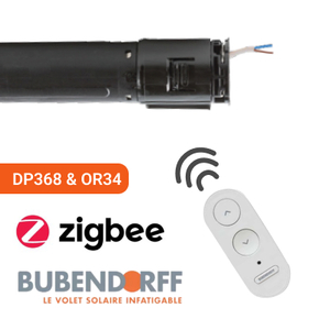 Persiana enrolável embutida TRADI ID4 com lâmina de alumínio isolada 368/413 - Bubendorff, : Motor de rádio universal Bubendorff + controle remoto (exceto para avental 413) [RU]