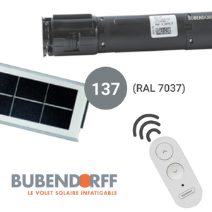 Volet roulant Tradi ID4 avec lame orientable  et moteur radio  - Bubendorff, : Radio Solaire avec panneau PV déporté (137)