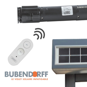 Volet roulant Tradi ID4 avec lame orientable  et moteur radio  - Bubendorff, : Radio Solaire avec panneau PV encastré