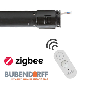 Volet roulant Tradi ID4 avec lame orientable  et moteur radio  - Bubendorff, : Moteur Radio universel Bubendorff + télécommande (fil à droite) [RU]