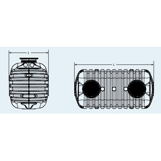 Septik 3000L (5 PE) z polyethylenu - s předfiltrem - GRAF, 4 image