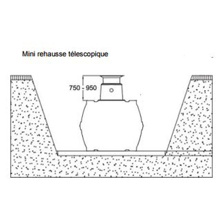 Mini rehausse télescopique avec couvercle 3