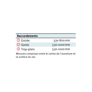 Filtre d'eau de pluie Optimax externe DN400 à enterrer - grille filtrante autonettoyante - toiture inférieure à 750 m², Filtre externe - à enterrer: optimax piéton - 340030, 2 image