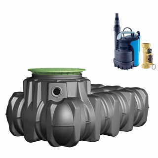 Cuve de r&eacute;tention d'eau de pluie Graf Platine 5000L sch&eacute;ma