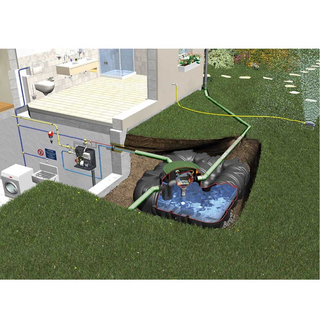 Kit cuve r&eacute;cup&eacute;ration eau pluie GRAF PLATINE ULTRA PLATE 7500L SILENTIO presentation