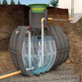 Cuve de r&eacute;tention d'eau de pluie de 4800L - CARAT - GRAF tyuau