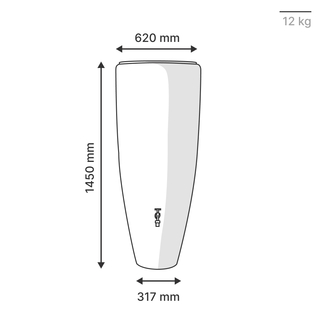 R&eacute;servoir eau de pluie 2 en 1 300 L dimensions
