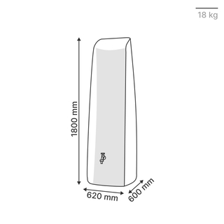 Cuve murale El&eacute;gance 400L - Sable dimensions