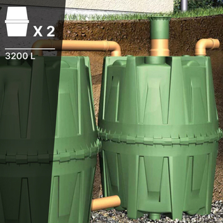 Kit complet 2 Cuves HERCULE pour alimenter votre jardin - 3200L