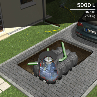 Cuve PLATINE EXTRA PLATE 5000L GRAF DN110 250KG