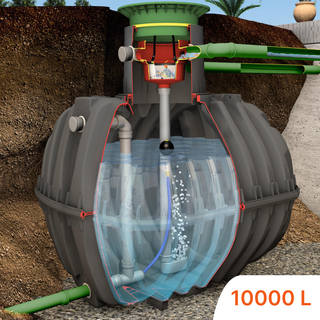 Cuve de r&eacute;tention d'eau de pluie GRAF 10000L 3