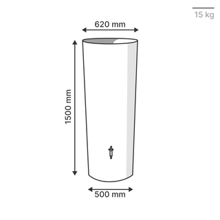 R&eacute;servoir Tomato 350L dimensions
