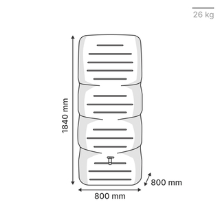 R&eacute;servoir Cubus Gris b&eacute;ton 1000L dimensions
