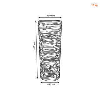 Dimensions de la cuve a&eacute;rienne natura 210L