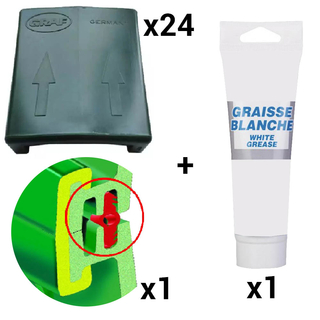 Kit d'accessoires pour Hercule (24 CLIPS+JOINT+TUBE GRAISSE BLANCHE)