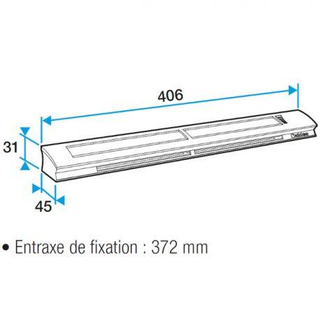 Dimensions Entrée d'air HYGROREGLABLE blanche 6-45 m3/h pour fenêtre de toit ROTO