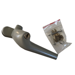 Maçaneta de segurança com chave para janelas de telhado ROTO em madeira ou PVC, séries R3, R4 ou R7., Teinte: Gris