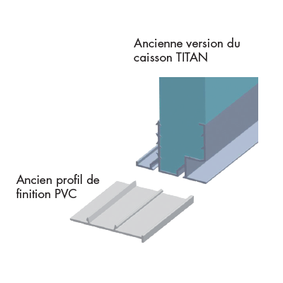 Lot d'anciens profils de finition Titan (plaxé) - Bubendorff, Color: 117 - GRIS ANTHRACITE - (RAL 7016)