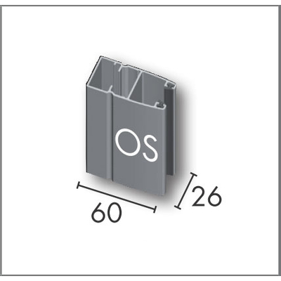 Par de diapositivas OS2 - Bubendorff, Devanado: exterior n°3, Color: 100 - BLANC - (RAL 9016)