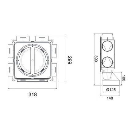 Dometic FreshJet FJZ ADB scatola di distribuzione elettronica dell'aria