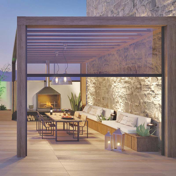 Toile ID Zip installée sur Pergola