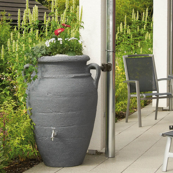 Amphore Antik, Tint: Graniet grijs, graf water recuperator volume: 600 L, 2 image