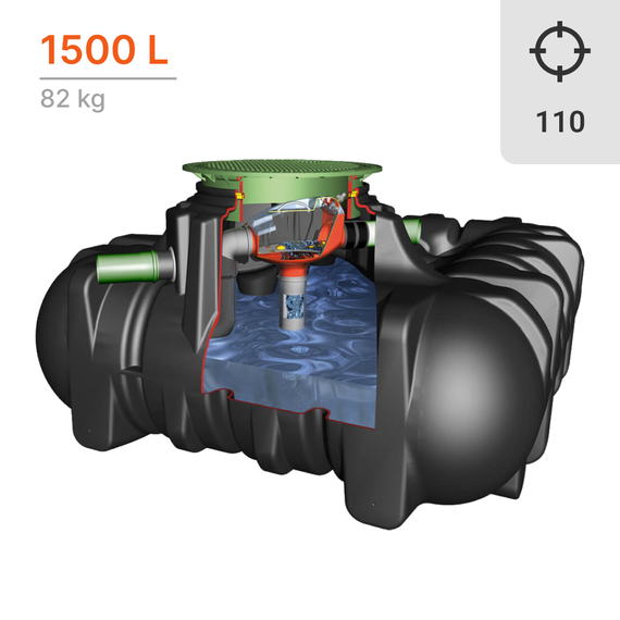 Kit GRAF cuve PLATINE ULTRA-PLATE 1500L avec filtre autonettoyant - Passage Piéton