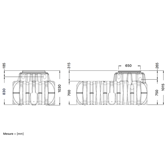 PLATINUM ULTRA-FLAT 1500L tartálykészlet a kertbe temetve - GRAF - Felületi szivattyú, Tartály térfogata: 1500 liter, 2 image