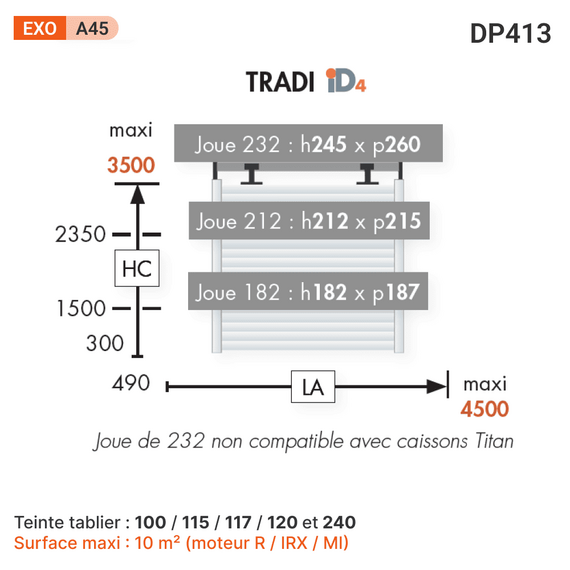 Cotes maxi tablier 413