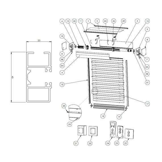 Visio Reference állítható napellenző - Profalux