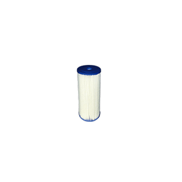 Pleated filter cartridge in 9" - 1µ