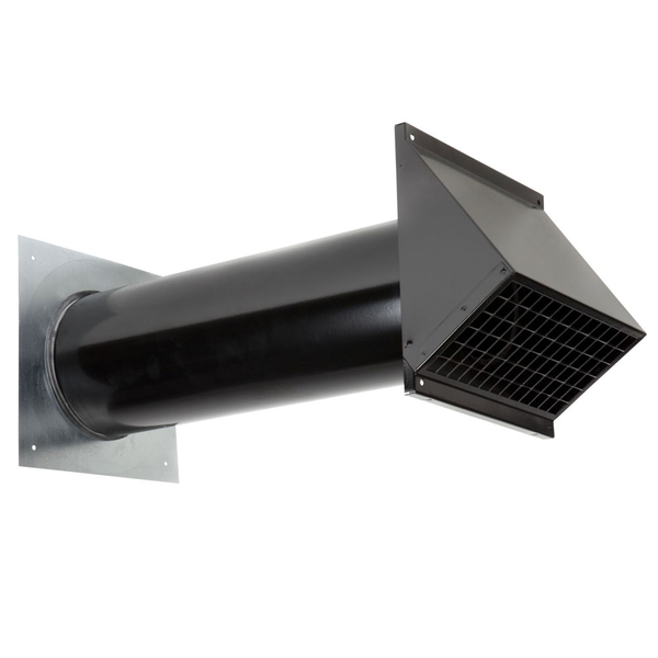 DN160 Černý ocelový nástavec pro sání vzduchu