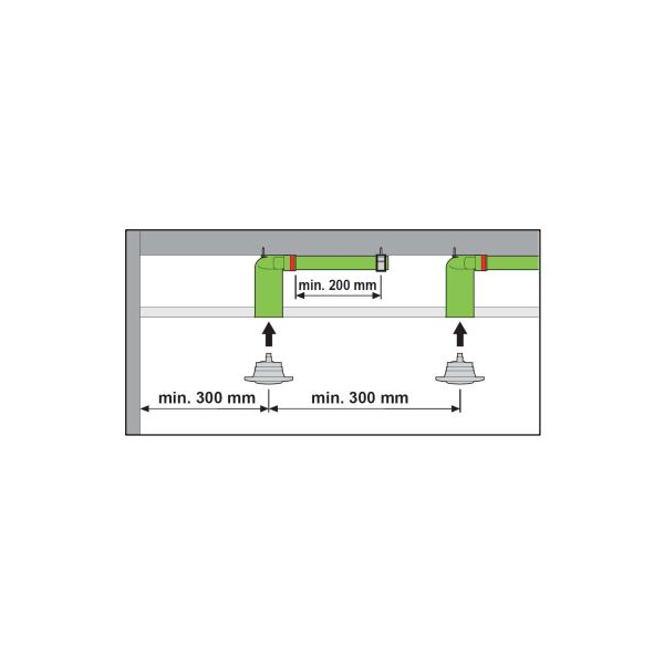 T de conexão de rede plana 50x102 mm para boca redonda DN125, 6 image