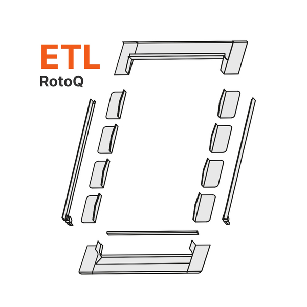 Raccord ETL pour pose encastrée ardoises avec ou sans bloc isolant