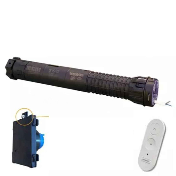 Motor de rádio R - 10 Nm + Bolsa adaptadora ID 1.2 + Controle remoto Bubendorff (Para persianas fabricadas antes de 1998)