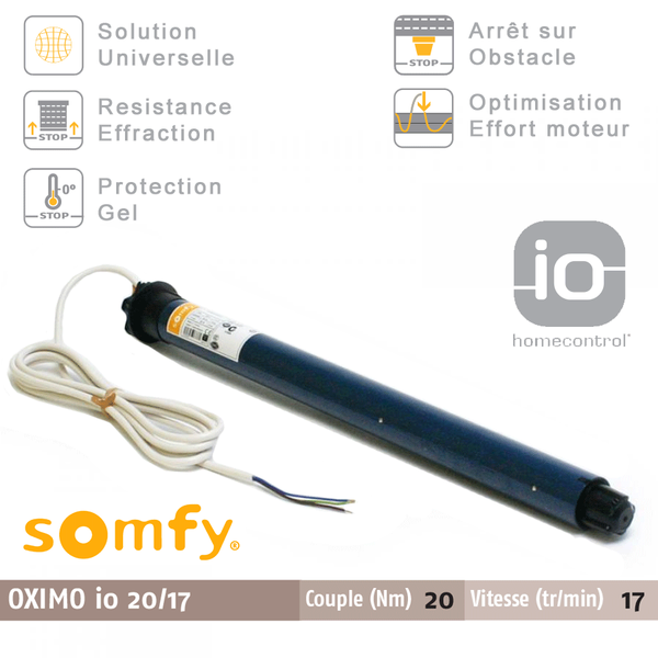 Motor rádio SOMFY Oximo IO - 20 Nm-Somfy