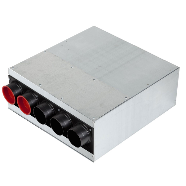 Diâmetro da caixa de distribuição de ar à prova de som 75 mm - 5 conexões - DN125