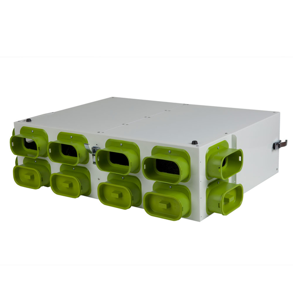 Doppelte Extraktions- und Insufflationsbox für VMC SKY 150/200 - Flaches Netz 50x102 mm