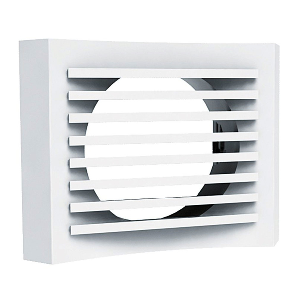 Abertura de ventilação montada na parede de longo alcance, metálica - Extração ou alimentação - DN125