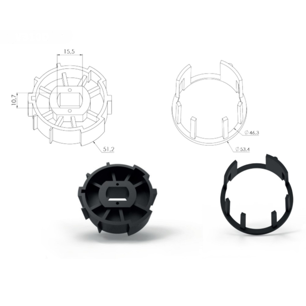 Adaptateur pour moteur Ø45 pour axe 54 mm