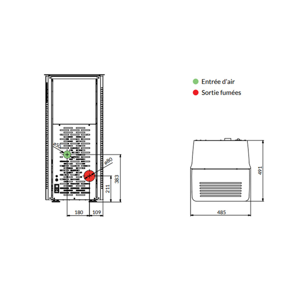 Kamna na pelety AMBRIA2 o výkonu 6kW a 8Kw - JOLLYMEC, 4 image