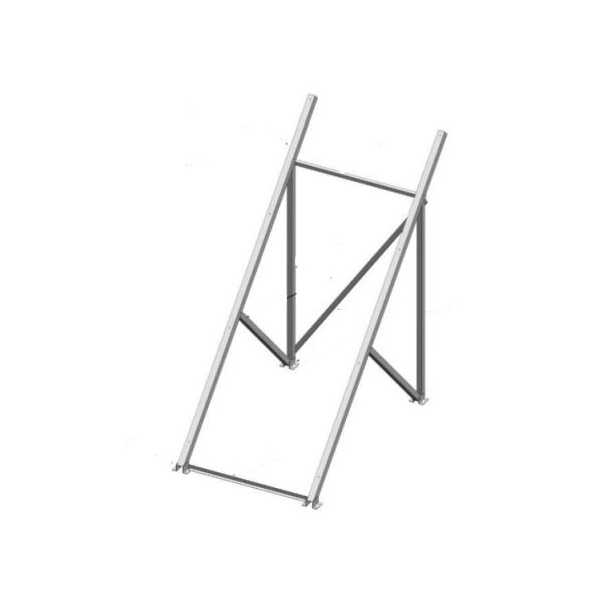 Châssis de fixation des capteurs solaires thermiques verticaux sur toiture plate ou terrasse, Chassis type: V272 à 30° gamme HF