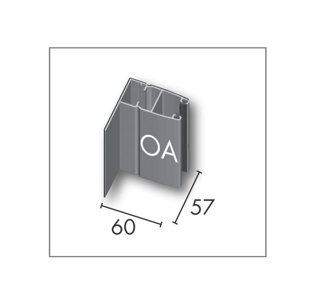 Paar OA2 glijbanen - Bubendorff, Opwinden: interieur n°1, Kleur: 101 - BLANC PUR - (RAL 9010)
