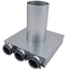 Té de raccordement diamètre 75 mm pour bouche de cuisine ronde DN125-1
