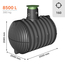 Cuve de stockage d'eau de pluie à enterrer CARAT XL de 8500L DN160 et accessoires à configurer. Gamme pro garantie 30 ans