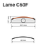 Embout de barre finale blanc de BSO C60F (la paire)