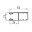 coupe de coulisse standard 53 x 22 mm