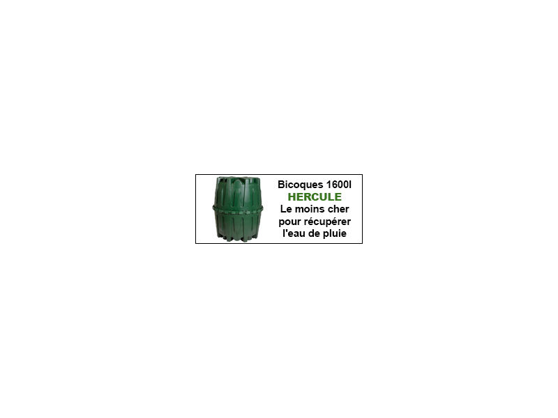 Complete set 1 HERCULE tank om je tuin van stroom te voorzien - 1600L, Tankvolume: 1 600L