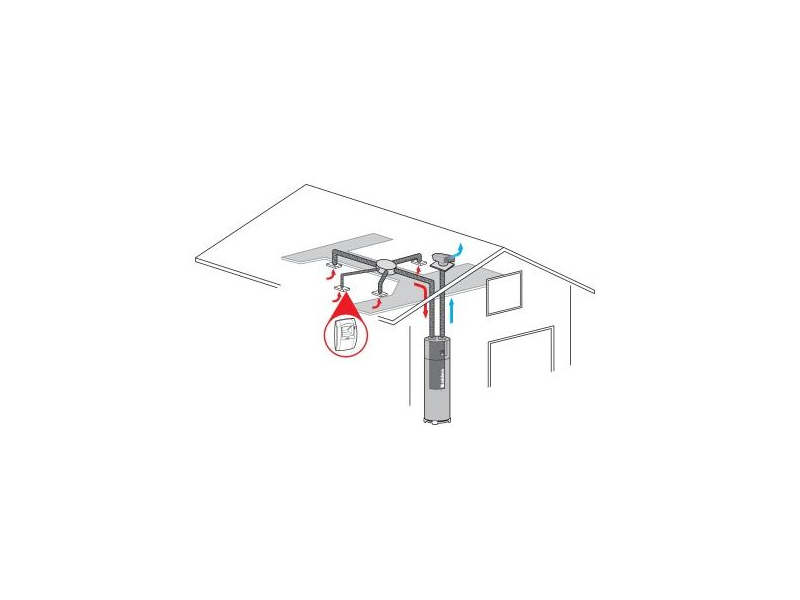 Thermodynamic water heater T.Flow Hygro+ 200L on extracted air - ALDES