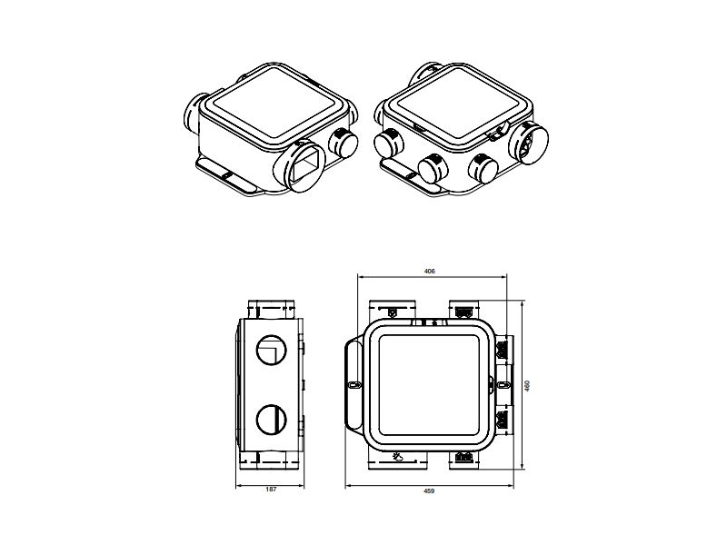 EASYHOME PureAir Compact Premium MW egykörös VMC, nagyon alacsony fogyasztású - ALDES 11033059, VMC seule ou Kit complet : (REF 10033059) Kit EASYHOME PureAir Compact Premium MW